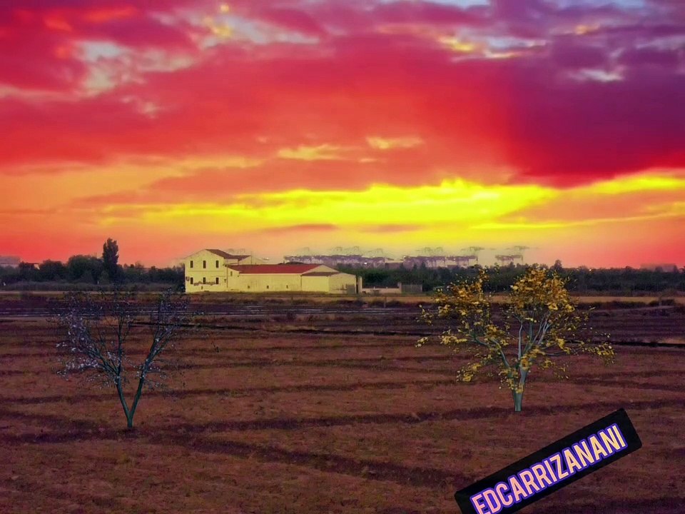 Atardecer en el parque agrario