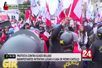 Manifestantes exigen la renuncia de Guido Bellido