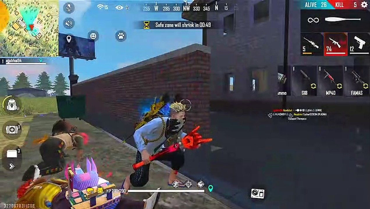 Ajjubhai94 OverPower Solo vs Squad Mp40 HeadShot Gameplay  Garena Free Fire_