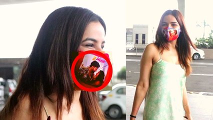 Jasmin Bhasin ने पहना अपना और Aly Goni का प्रिंट हुआ मास्क |FilmiBeat