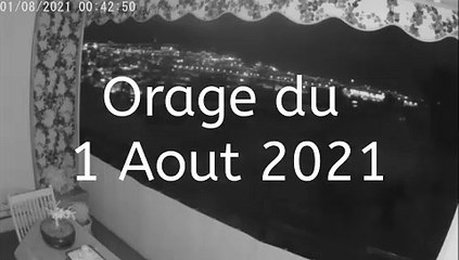 Webcam de l'orage du 1er août, vu depuis un balcon à Nice