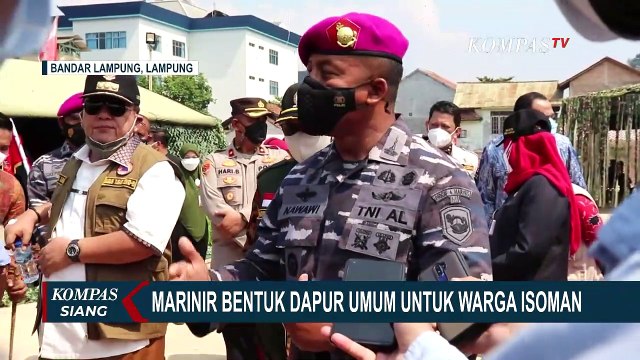 Marinir Dirikan Dapur Umum Untuk Bantu Warga yang Jalani Isolasi Mandiri