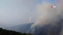 Milas'ta başlayan orman yangını Bodrum'a sıçradı söndürme çalışmaları devam ediyor