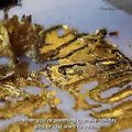 HOW TO MAKING CLASSIC GOLD LEAF GLASS SIGN -EAST MINICR ARFT  water gilding gold leaf