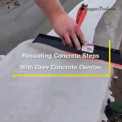 hpw recoating concrete steps with grey concrete overlay diy minecraft  recoating concrete steps