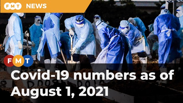 Covid-19 numbers as of August 1, 2021