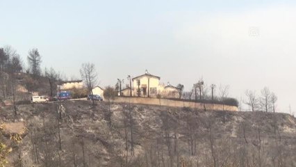 Manavgat'taki orman yangınında hasar gören evde çiftin cansız bedenleri bulundu