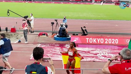 Así celebró Ana Peleteiro la medalla de bronce en los Juegos