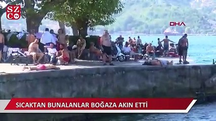 Sıcaktan bunalanlar boğaza akın etti
