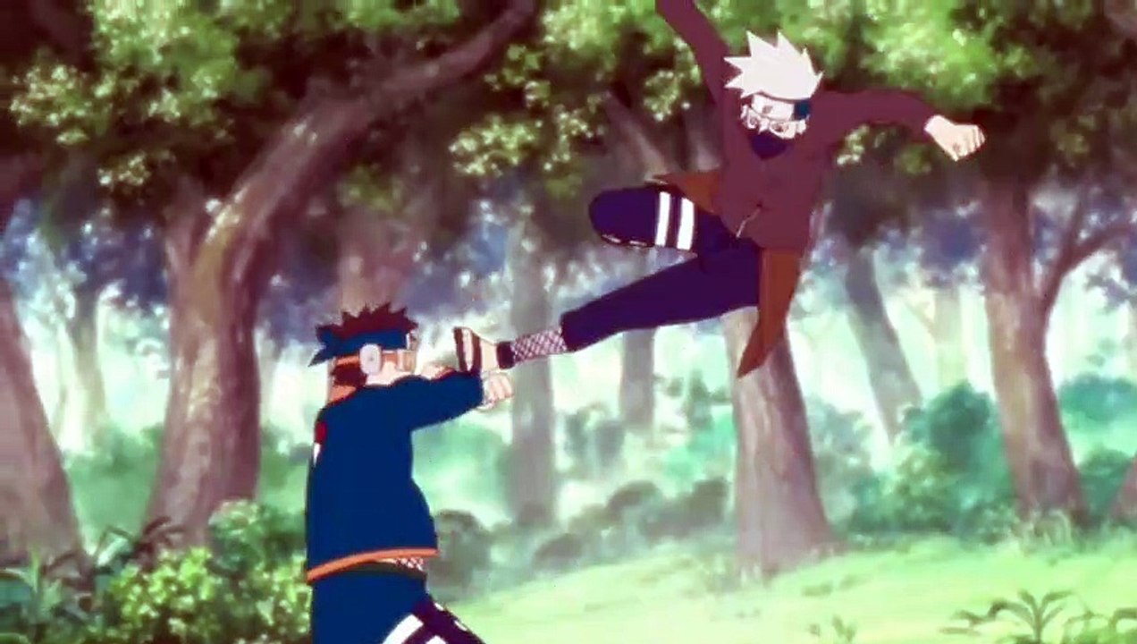 Naruto Shippuden Kakashi Vs Obito Full Fight English Dubbed
