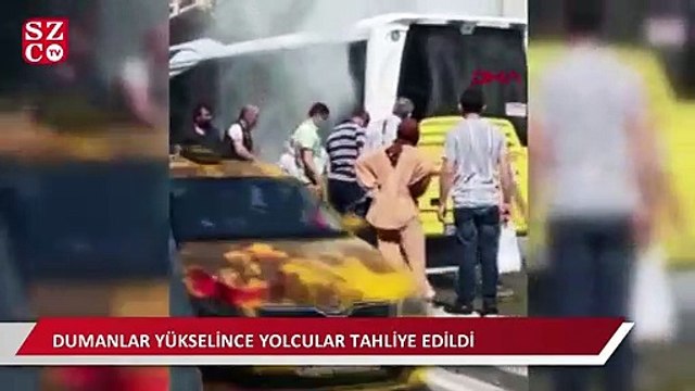 Avcılar'da İETT otobüsünden dumanlar yükselince yolcular tahliye edildi