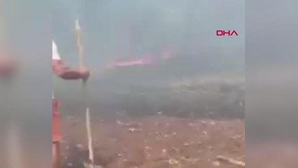 DENİZLİ'DE VATANDAŞLARIN SEFERBER OLDUĞU ORMAN YANGINI KISA SÜREDE SÖNDÜRÜLDÜ