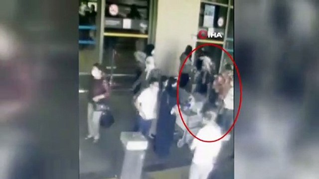 Sabiha Gökçen Havalimanında “perdeleme” yöntemiyle hırsızlık kamerada