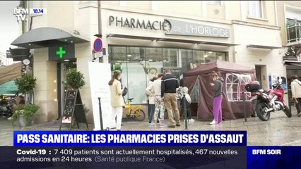 Avec l'entrée en vigueur du pass sanitaire, les pharmacies sont prises d'assaut