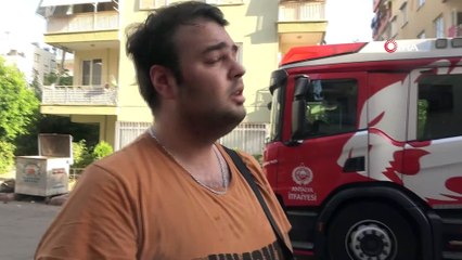 Apartmandaki yangında mahsur kalan ‘gırgır ve mırmır’ paniği