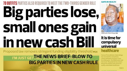 The News Brief: Blow to big parties in new cash rule
