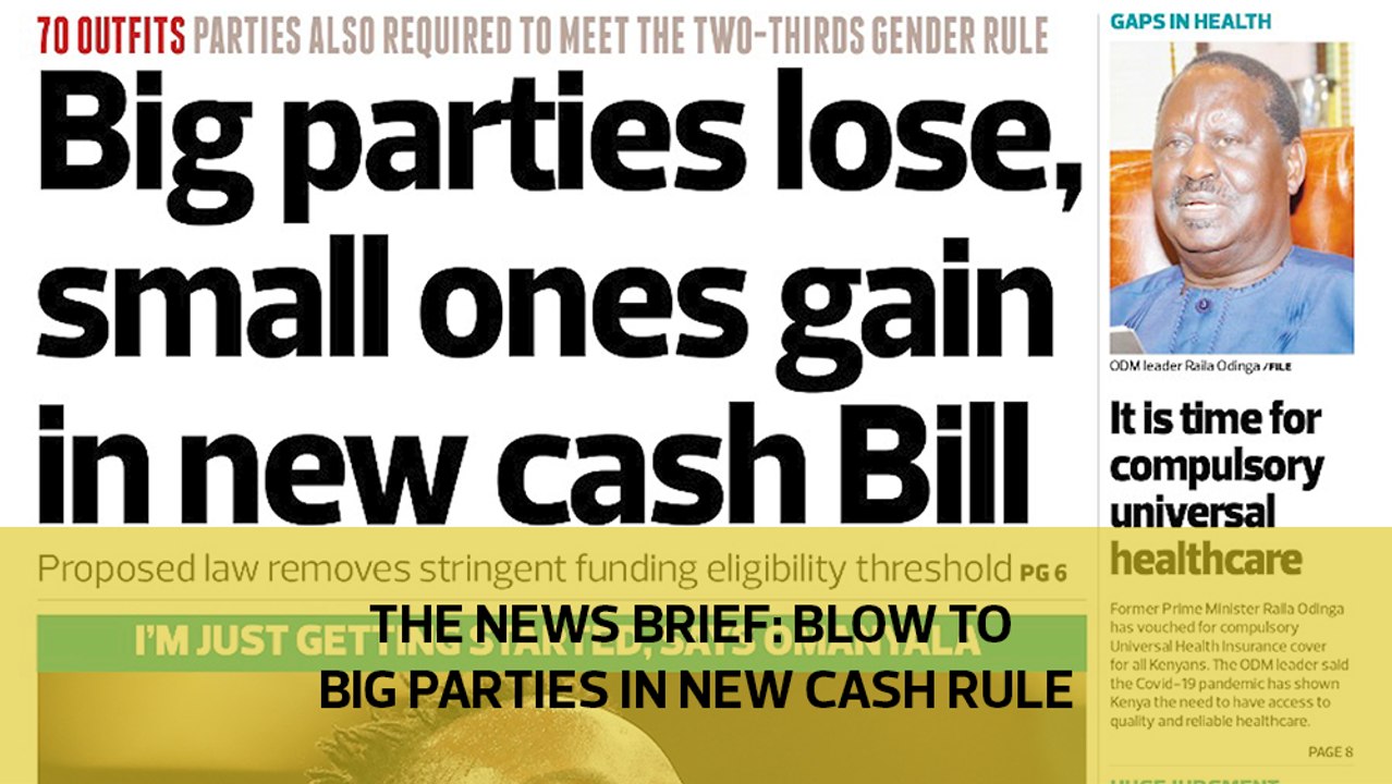 The News Brief: Blow to big parties in new cash rule
