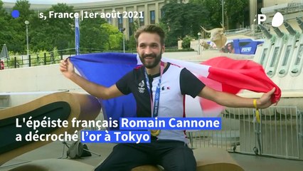 Tokyo 2020: Romain Cannone, 1er médaillé d'or français, célébré à Paris