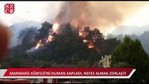 Marmaris'i duman kapladı, yangın Armutalan’ı aşarsa tehlike büyük