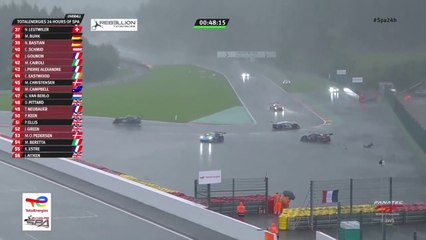 24h Spa 2021 Rain Arrives 2ND Big Chaos Crash Spin