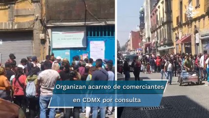 Se registra acarreo de comerciantes en casilla donde podría votar AMLO