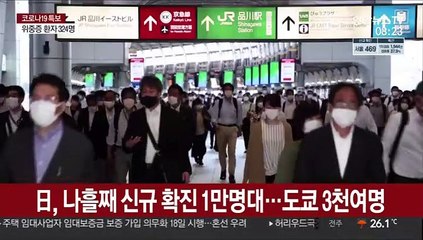 日, 나흘째 신규 확진 1만명대…도쿄 3천여명