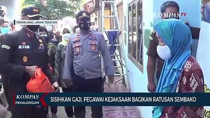 Sisihkan Gaji, Pegawai Kejaksaan Bagikan Ratusan Sembako