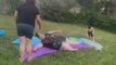 Woman Falls on Slip 'N Slide While Trying to Surf on It