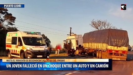 Un joven falleció en un choque entre un auto y un camión en Puerto Leoni