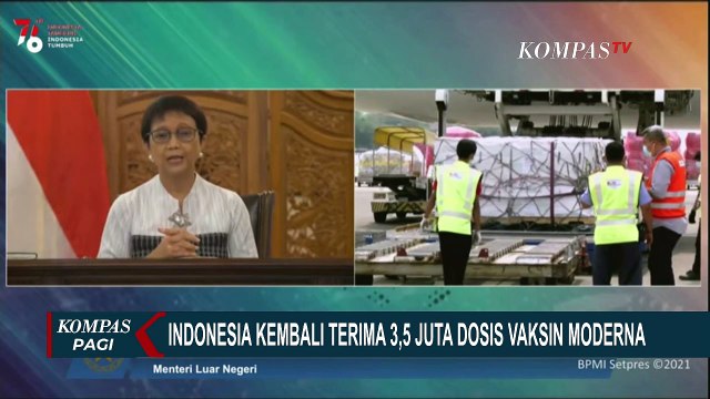 Indonesia Kembali Terima 3,5 Juta Dosis Vaksin Moderna