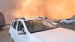 (TEKRAR) ANTALYA - Manavgat'ta orman yangınında aniden yükselen alevler paniğe neden oldu - Gazetecilerin kaçış anı