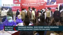 Khofifah Tinjau Vaksinasi Bagi Penyandang Disabilitas dan Dosis Ketiga untuk Nakes di Malang