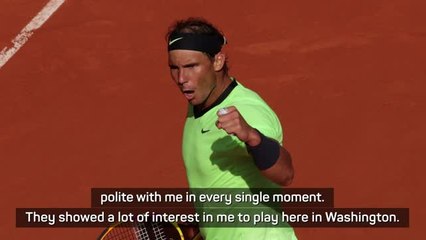 Returning Nadal grateful for Washington welcome at Citi Open