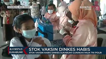 Download Video: Stok Vaksin Habis Dinkes Sukabumi Gunakan Milik TNI Polri