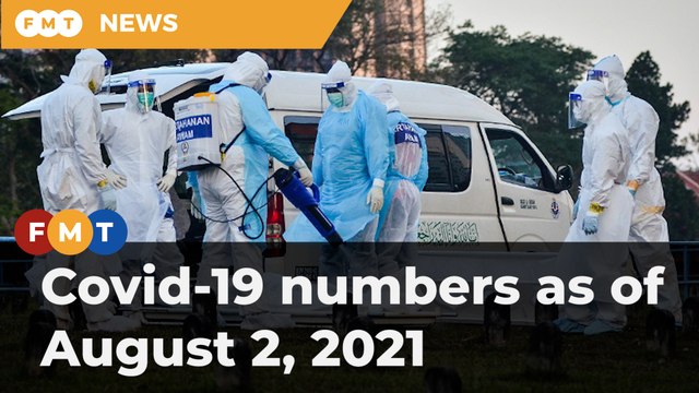 Covid-19 numbers as of August 2, 2021