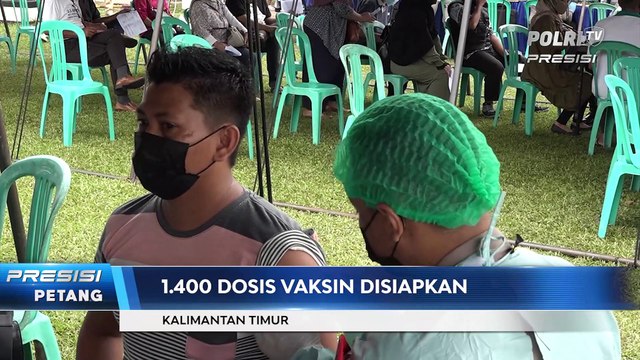 Kapolda Kaltim Tinjau Vaksinasi Massal Covid-19