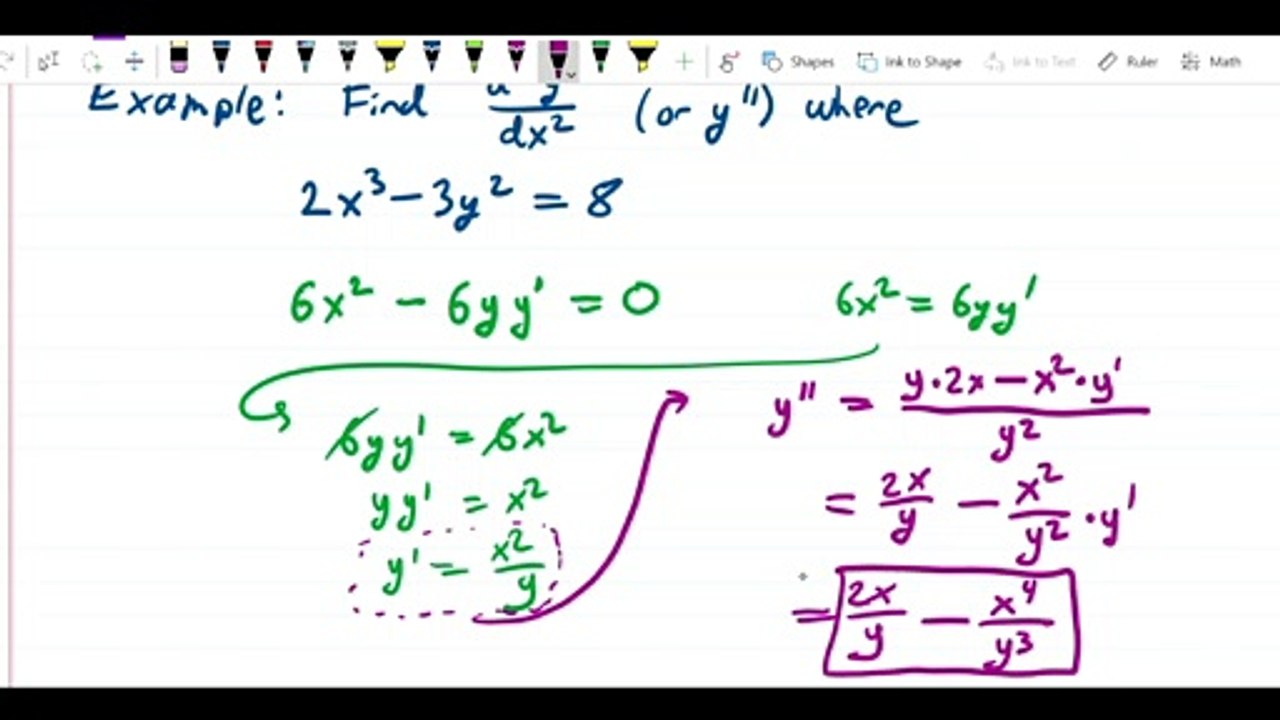 Implicit differentiation - second derivative and dr dtheta