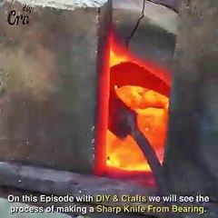 making of sharp knife a Rusty Bearing into a Beautiful but Razor Sharp KNIFE  knife design