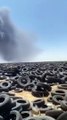 La plus grande décharge de pneus du monde... à perte de vue