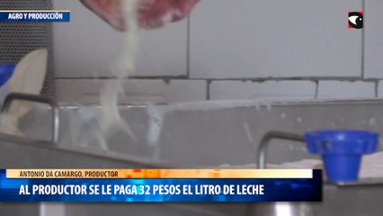 Al productor se le paga 32 pesos el litro de leche