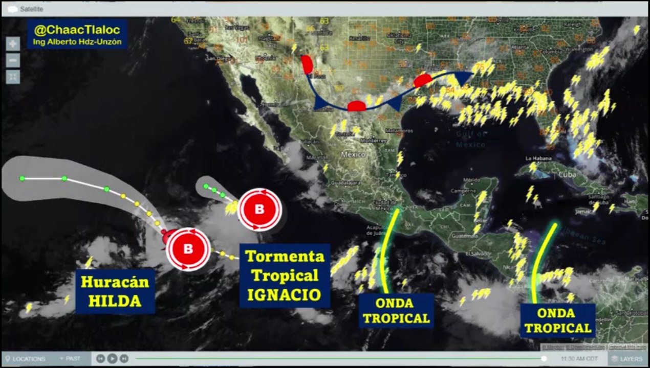 Clima de hoy lunes: Probabilidad de chubascos fuertes y tormentas eléctricas