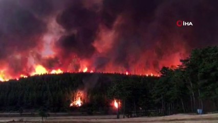Kavaklıdere yangınında da köyler tahliye edilmeye başlandı