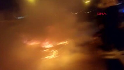 SEYİR HALİNDEKİ OTOMOBİL ALEV ALDI