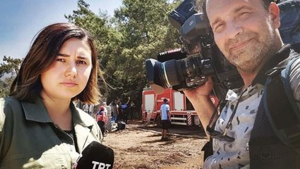 Haberciler yürekleri ağza getirdi! TRT ekibi Marmaris'te haber için canını tehlikeye attı