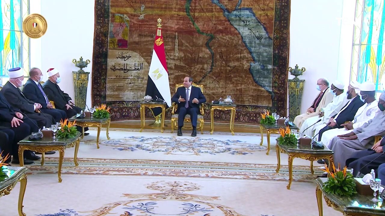 شاهد.. الرئيس السيسي يستقبل المشاركين المؤتمر العالمي للإفتاء ويتابع إنشاء سد جوليوس نيريري بتنزانيا