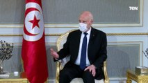 لقاء الرئيس التونسي مع سهام البوغديري نمصية المكلفة بتسيير وزارة الاقتصاد والمالية ودعم الاستثمار