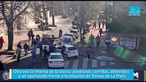 Otra vez la interna de la Uocra: piedrazos, corridas, detenidos y un apuñalado frente a la estación de Trenes de La Plata