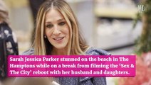 Sarah Jessica Parker Rocks Black Swimsuit In Rare Pics With Twin Daughters