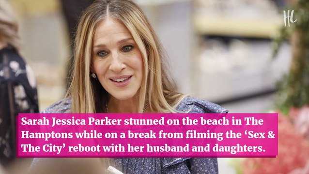 Sarah Jessica Parker Rocks Black Swimsuit In Rare Pics With Twin Daughters