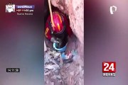 Puno: rescatan a 23 cachorros atrapados en socavón